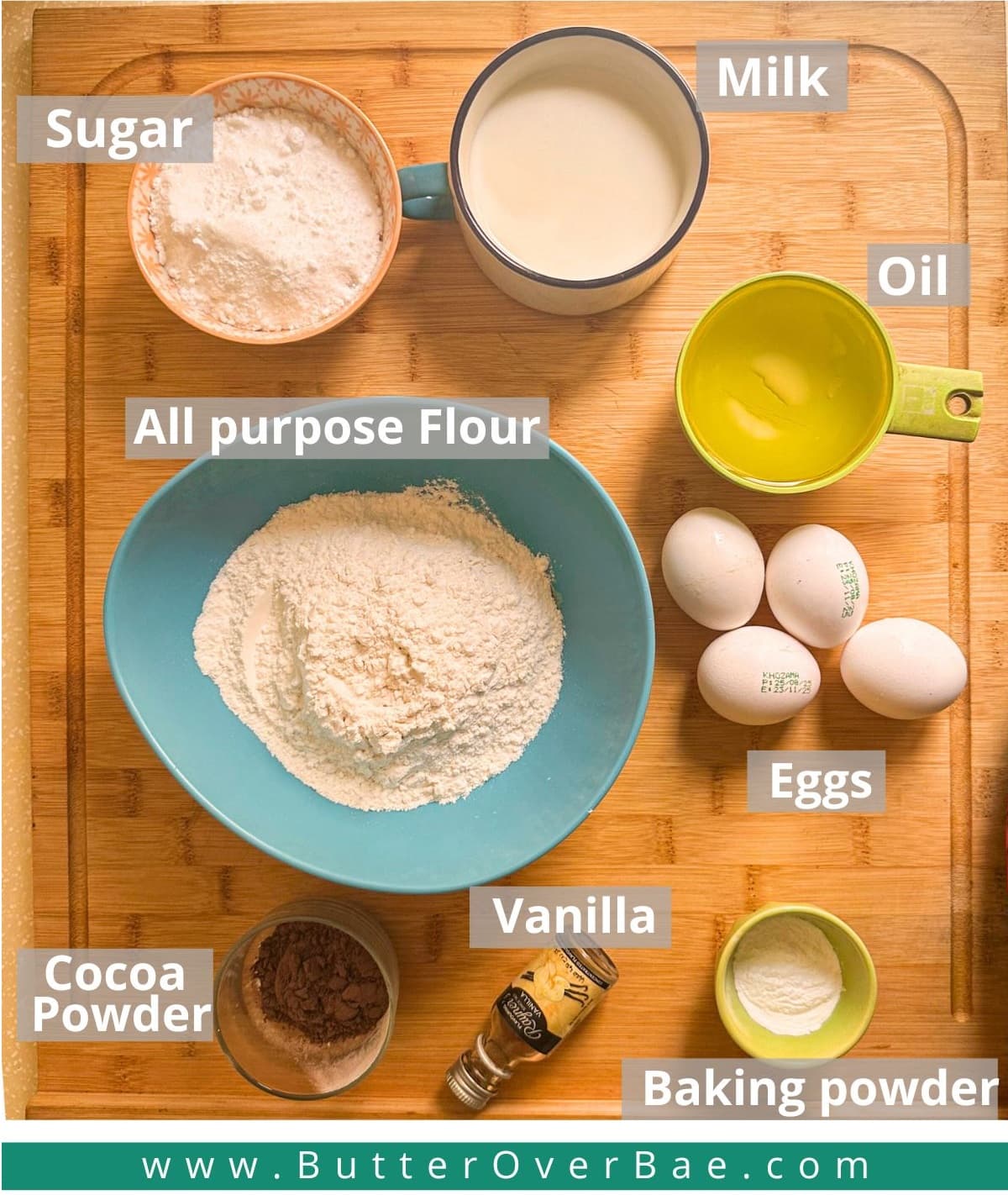 Ingredients are labelled and shown separately.