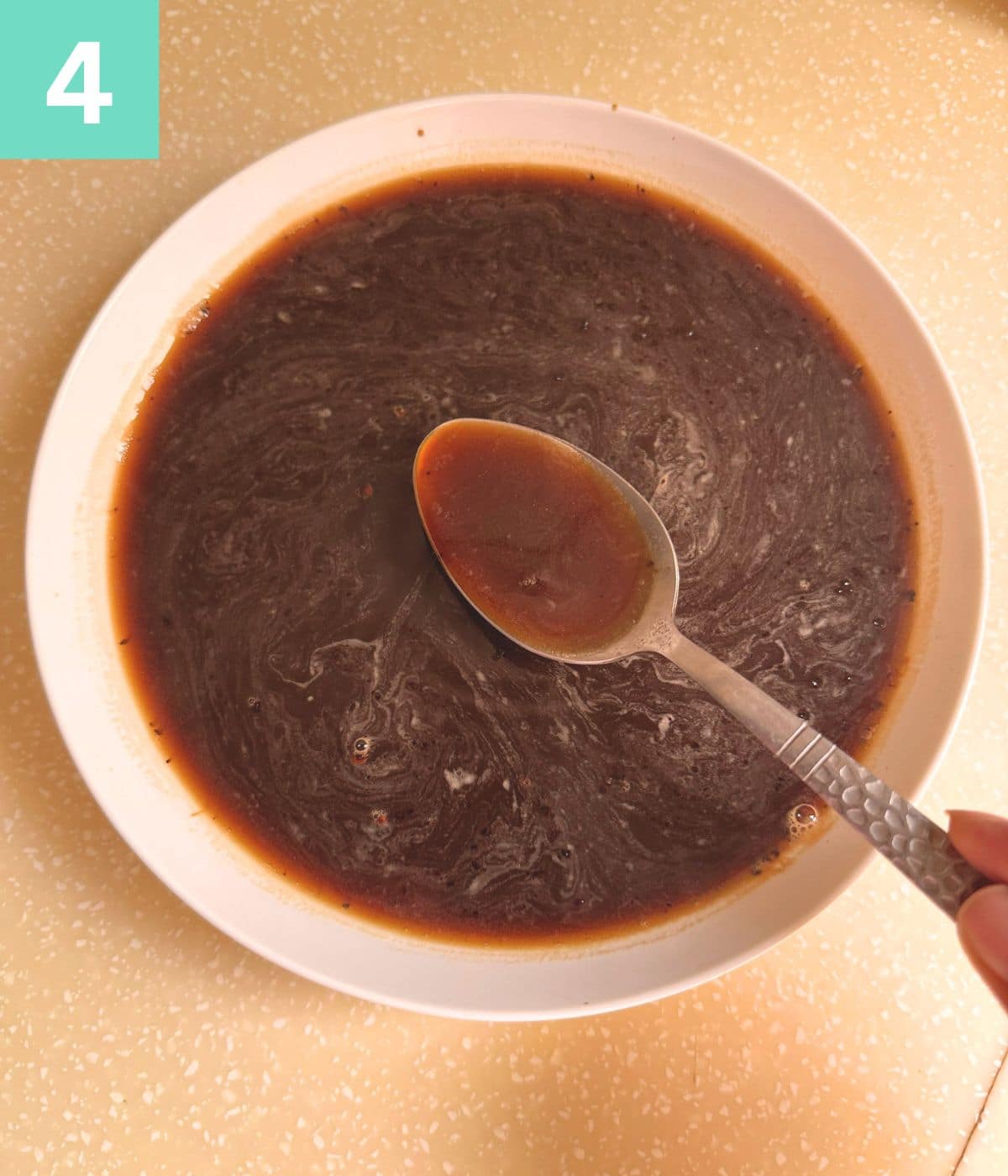 espresso in a shallow bowl.