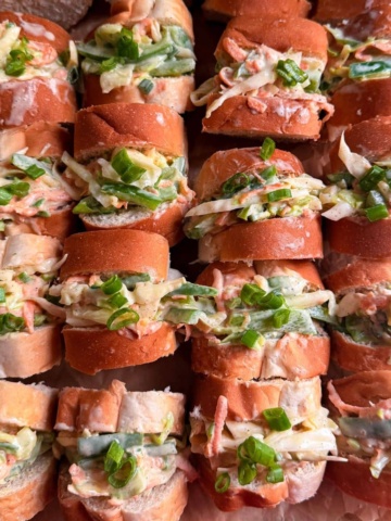 vegetable sandwiches assembled and served.