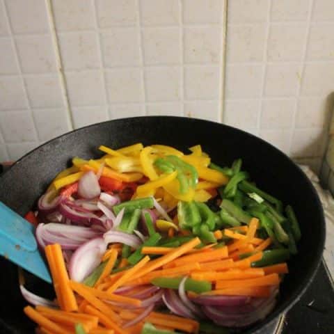 vegetable saute for chicken fajita recipe