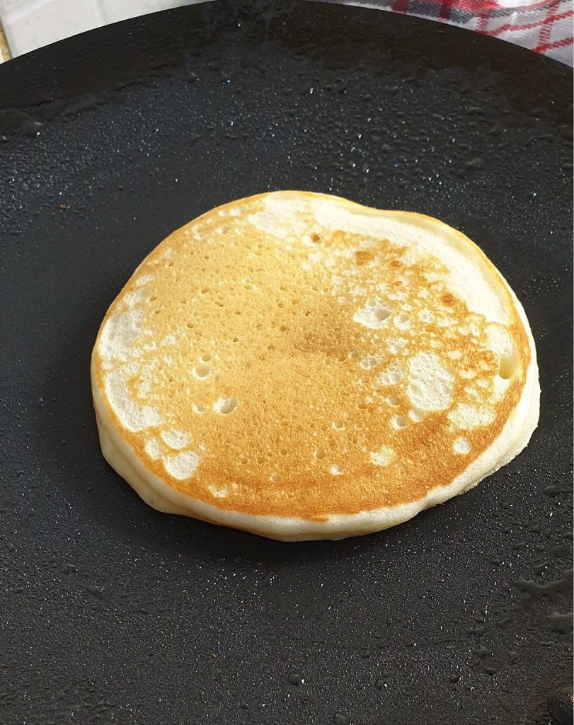 cooked pancake until golden brown