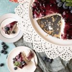 nobake blueberry cheesecake slices.