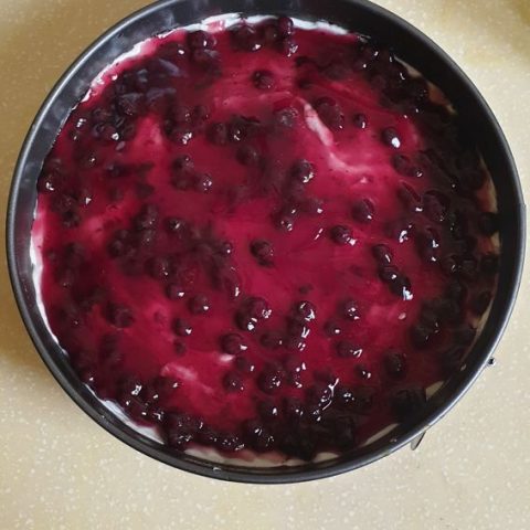nobake blueberry cheesecake ready