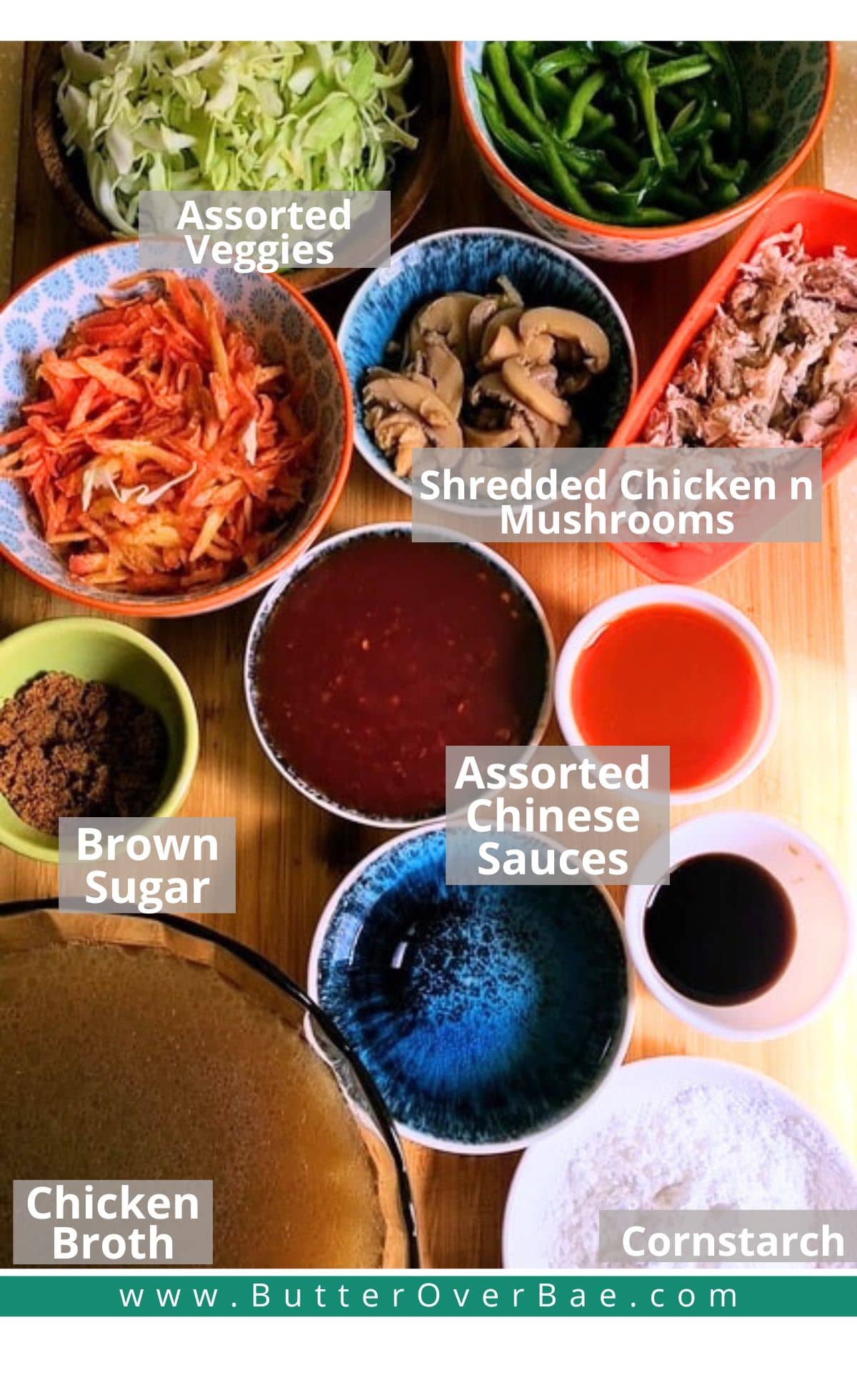 Ingredients labelled and shown separately.