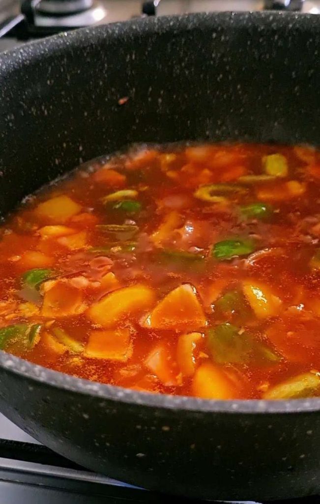 vegetables in a red stew