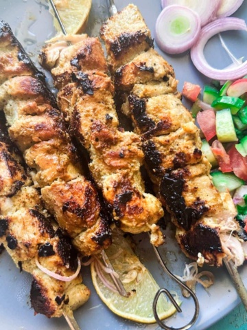 chicken malai boti platter