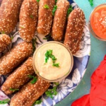 croquettes served on a platter.
